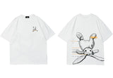 Y2K Graphic Tee – Hip Hop Streetwear Tshirt 2023 Men Cute Rabbit Letter Printe – Modern Streetwear for Everyone