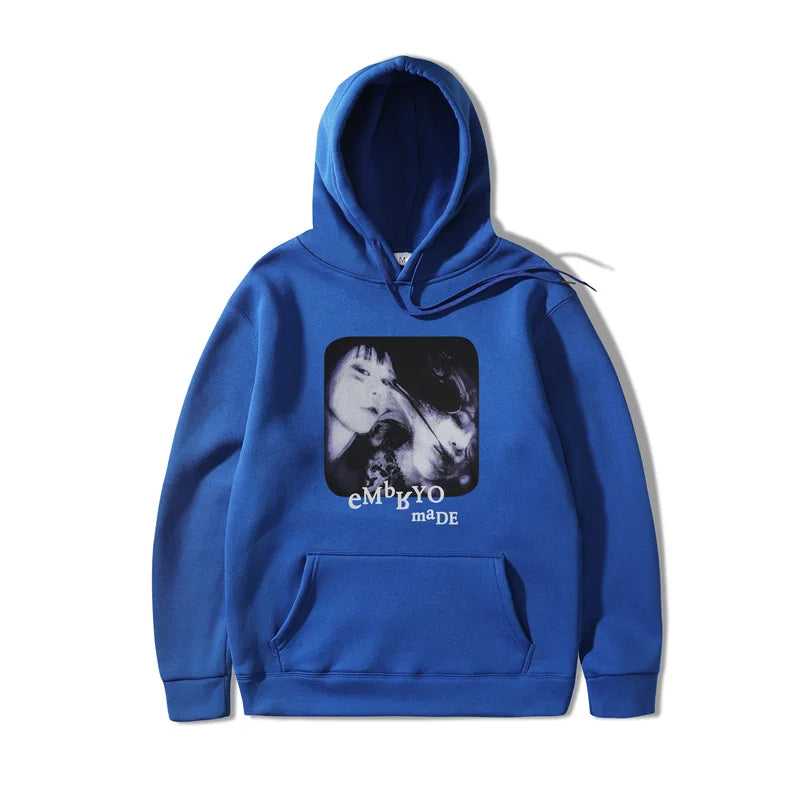2021 Illusion Girl Letter Print Harajuku Hoodie Sweatshirt Hip Hop Str