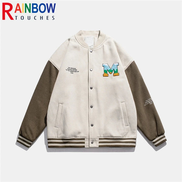 Rainbowtouches 2021 New Jacket Men Street Jackets Letter Embroidered Baseball Uniform High Mens Superior Quality Coat blue st - variant style ed883f for streetwear fashion