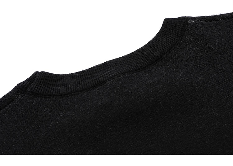 techwear flame knit sweater with structured oversized fit, ideal for cold streetwear layers, men’s streetwear clothing piece 