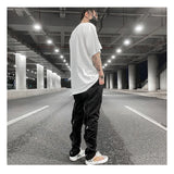 fashion back zipper loose zipper cargo straight pants new summer streetwear pants trousers mens harajuku casual pants joggers unique joggers style 33