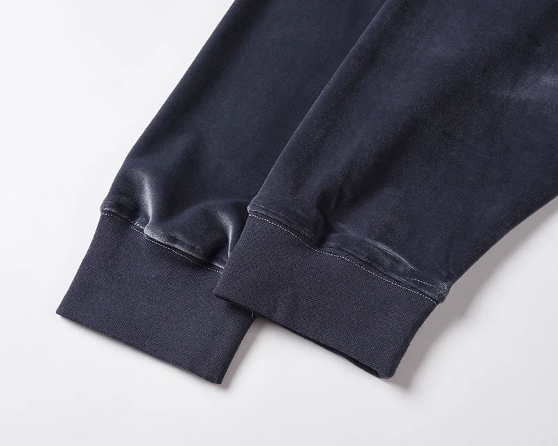 2021 Fashionable Mens Streetwear Velour Hoody Hoodie Oversized Casual