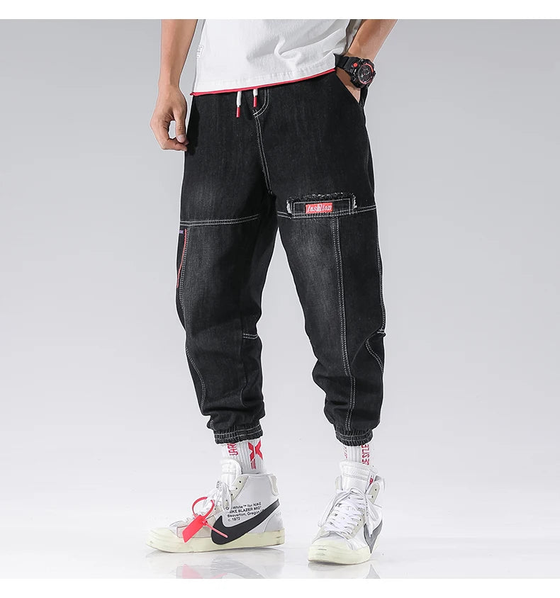 2023 new streetwear hip hop cargo pants mens jeans elastic harun joggers in autumn and spring men clothing unique joggers style 2764