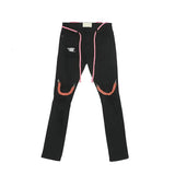 high street knee hole with chain ripped biker jeans mens slim fit denim pants autumn new streetwear casual hip hop pants joggers unique joggers style 4246