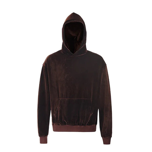 2021 Fashionable Mens Streetwear Velour Hoody Hoodie Oversized Casual