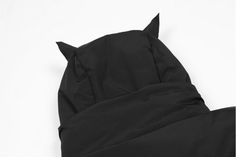 Harajuku oversized shirt featuring hip hop streetwear parka embroidered skull jacket harajuku little devil designer hood padded jacket coat winter outwear unisex