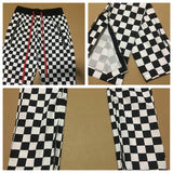 white black plaid joggers pants men hip hop retro checkered casual pants women streetwear fashionable ankle zip sweat pants male unique joggers style 1520