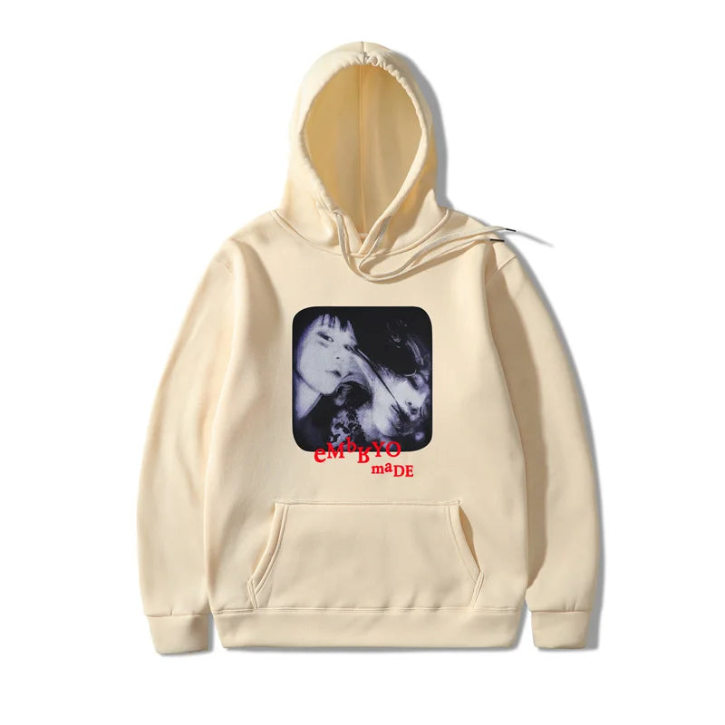 2021 Illusion Girl Letter Print Harajuku Hoodie Sweatshirt Hip Hop Str