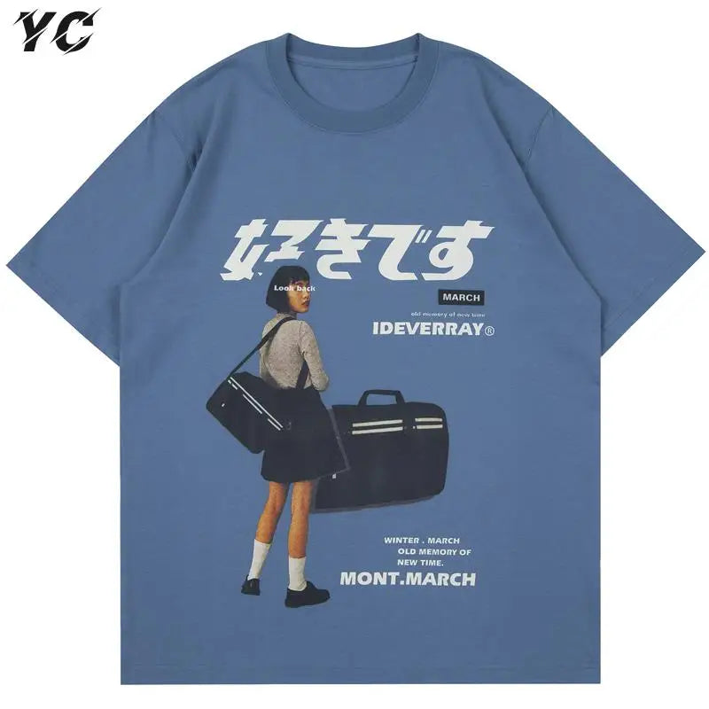 Gothic Streetwear – Hip Hop Streetwear Harajuku T Shirt Girl Japanese Kanji Prin – Modern Streetwear for Everyone