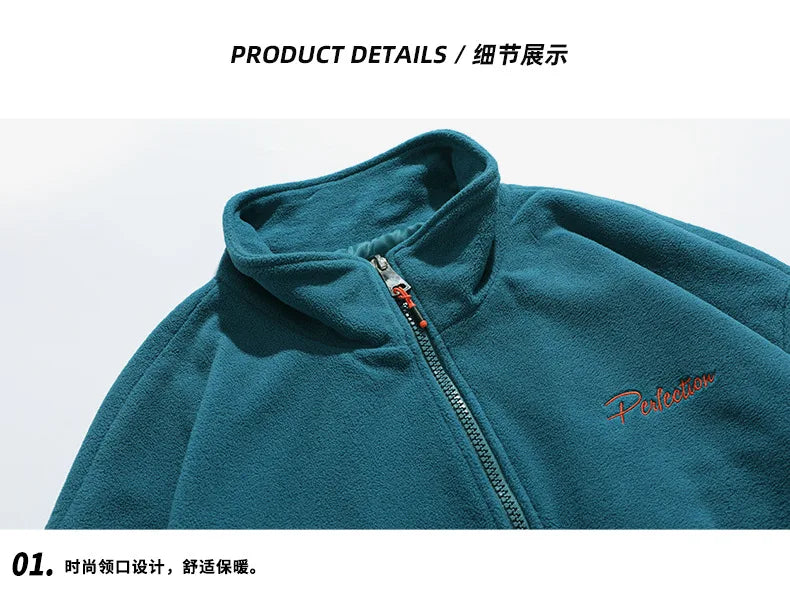 spring and autumn new fleece knitted coat mens loose couple suit versatile high street style unique default style 2017