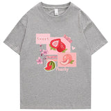 "Sliced Fruit" Graphic Unisex Streetwear Vintage Women Men Y2K T-Shirt