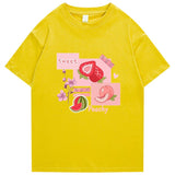 "Sliced Fruit" Graphic Unisex Streetwear Vintage Women Men Y2K T-Shirt