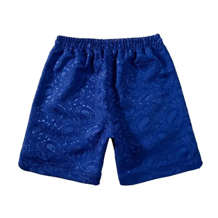 2 Pieces Sets Men Harajuku Pattern Single Breasted Short Sleeve Baseball Shirts and Drewstring Shorts Joggers Streetwear Sets
