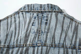 2 pieces sets mens fashion striped single breasted denim jeans jacket coat and zipper straight pants joggers new streetwear sets unique joggers style 3933