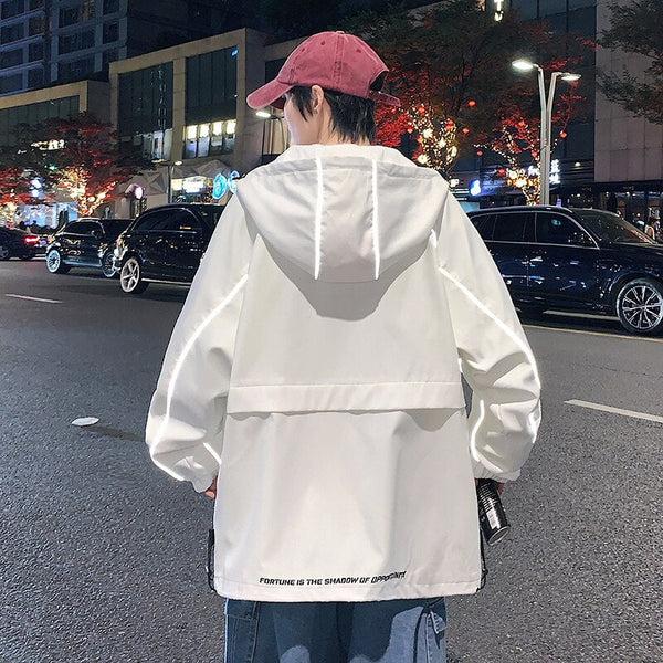 "Night Owl" Unisex Men Women Streetwear Windbreaker Jacket Daulet Apparel