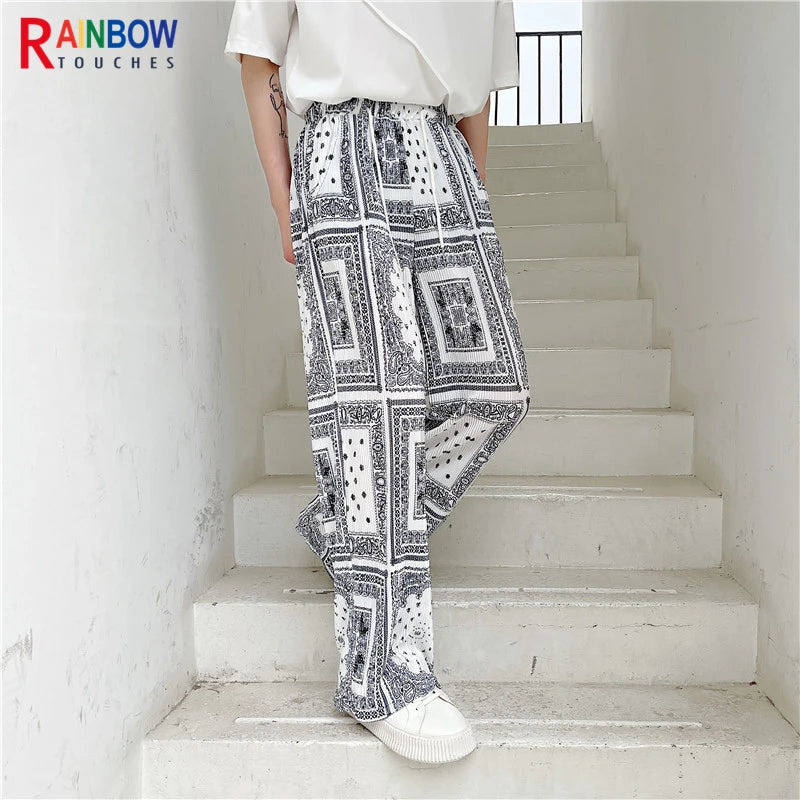 rainbowtouches fashional classic brand mens pants casual oversize trousers loose straight retro style superior quality overalls relaxed fit trousers