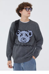techwear street knit hoodie with oversized flame detail for urban fall winter outfits, street fashion menswear trend for seas