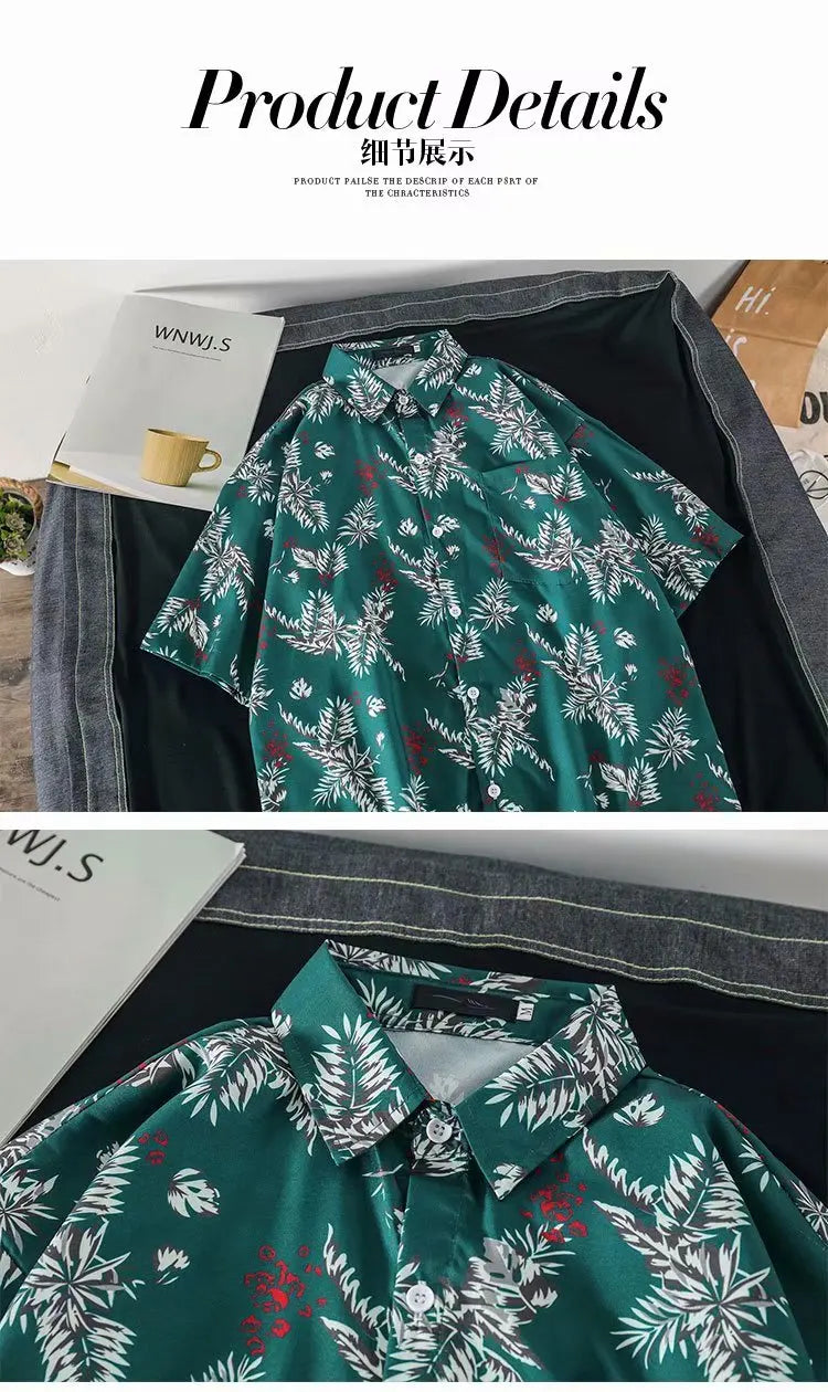 2020 Summer chemise hommes Fashion Streetwear Short sleeve Top Mens shirts Casual Hip Hop Harajuku Sweatshirt printing Shirt Men