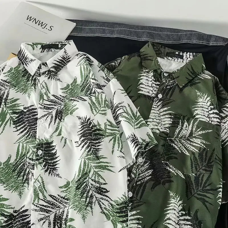 2020 Summer Men's shirts Fashion Hawaii Beach Short sleeve Tops Homme shirts Casual Harujuku Streetwear personality shirts men