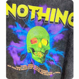 Anime Aesthetic Shirt – Men Streetwear Washed T Shirt Hip Hop Harajuku Skull Lightni – Edgy Streetwear for All Genders