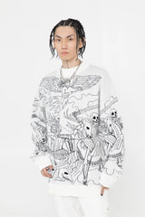 urban flame hoodie with photo-ready knit construction, bold Y2K look for men’s outerwear, men’s streetwear clothing piece for