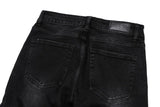 knee zipper hole patckwork skinny denim jeans men casual slim biker trousers jeans fashion streetwear hip hop jean pants joggers unique joggers style 1049