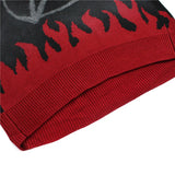 mens sweaters fashion fire harajuku sweaters casual long sleeve knitted sweater ripped holes cotton pullover jumpers man sweater urban wear with bold artwork, aesthetic street look hoodie, high quality cotton pullover