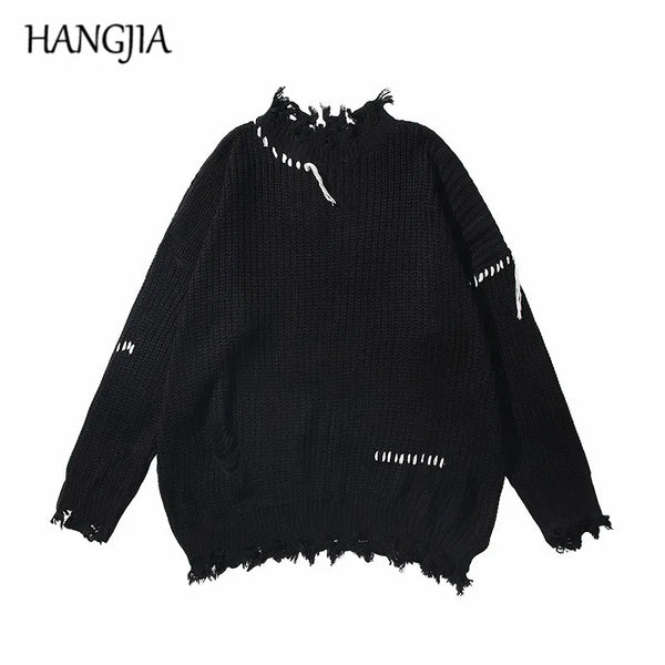 grunge oversized flame jumper built for warmth and edge, essential for winter street style, men’s streetwear clothing piece f