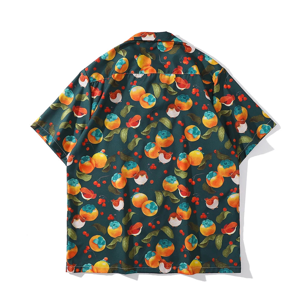 Dark Icon Full Printed Men's Shirt Short Sleeve 2022 Summer Thin Material Polo Shirt