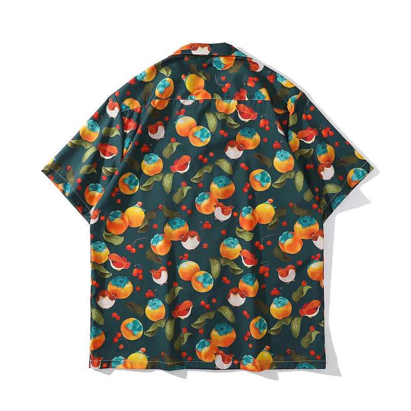 Dark Icon Full Printed Men's Shirt Short Sleeve 2022 Summer Thin Material Polo Shirt
