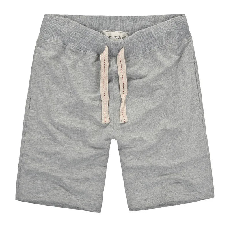 Gray Cotton Shorts Men Summer Sport Fitness Gym Workout Jogger Shorts with Pocket High Quality Plus Size Home Casual Sweatshorts