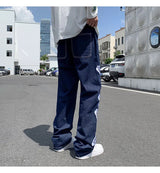 skeleton embroidery straight jean pants couples mopping trousers mens streetwear denim pants mens clothing jeans for men baggy unique jeans style 2819