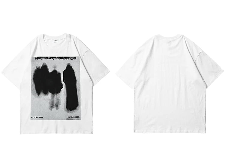 Anime Aesthetic print tee – Men Hip Hop T Shirt Streetwear Dark Style Shadow Printed T S