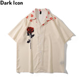 Dark Icon Floral Vintage Polo Shirts Men Summer Holiday Beach Men's Shirts Streetwear Shirts for Men