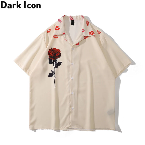 Dark Icon Floral Vintage Polo Shirts Men Summer Holiday Beach Men's Shirts Streetwear Shirts for Men