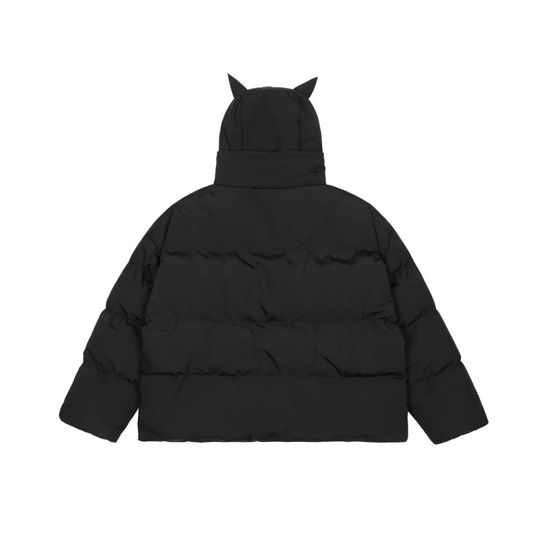 trapwear oversized shirt featuring hip hop streetwear parka embroidered skull jacket harajuku little devil designer hood padded jacket coat winter outwear unisex