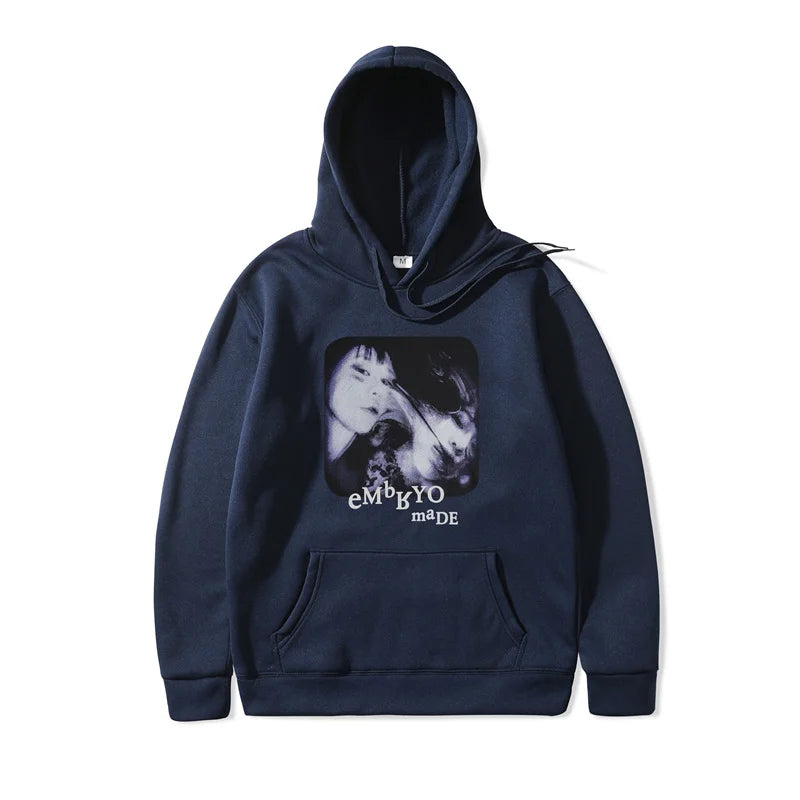 2021 Illusion Girl Letter Print Harajuku Hoodie Sweatshirt Hip Hop Str