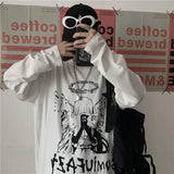 Y2k Oversized shirt – Men Long Sleeve T Shirts Autumn Print Gothic Vintage Ulzzang
