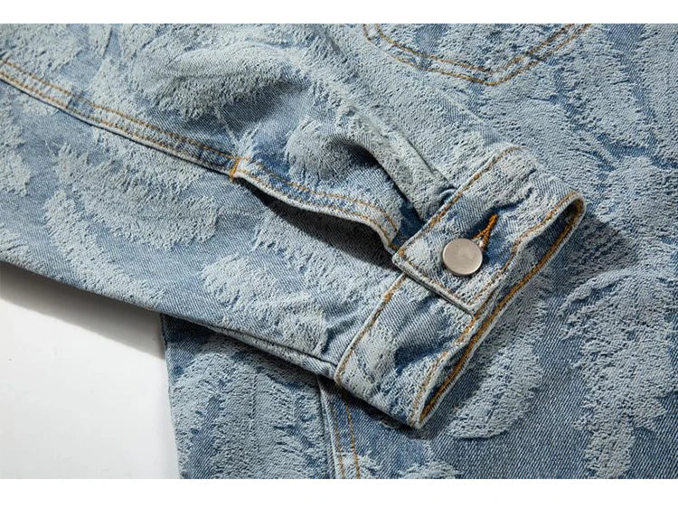 trendy coat featuring hip hop denim jeans jacket coat fashion feathers embroidery jeans coats high street outerwear streetwear jackets mens clothing design – premium quality jacket for men