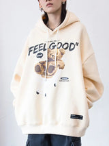 Gonthwid Men Hip Hop Hoodie Sweatshirt Streetwear Funny Bear Print Hoo