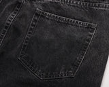 high street washed color match frayed micro flared jeans mens straight spliced retro loose casual denim pants hip hop trousers unique jeans style 39