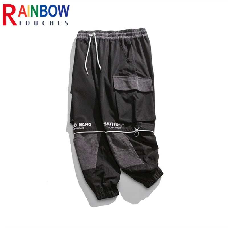rainbowtouches 2022 tidal current brand mens pants fashion high street wear trousers loose straight safari style overalls man clean everyday pants