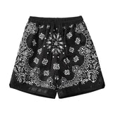 Hip Hop Loose Shorts Fashion Harajuku Printed Shorts Mens Summer Casual Elastic Waist Drewstring Streetwear Sportswear Joggers
