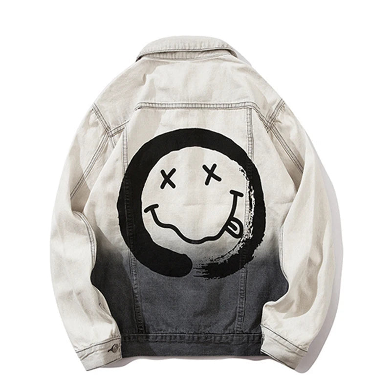 trendy coat featuring mens denim jackets fashion fade color single breasted hip hop streetwear coats new spring harajuku printed outerwear jacket coat design – premium quality jacket for men