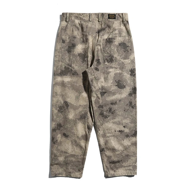 rainbowtouches 2022 tidal current brand mens pants high street fashion camouflage trousers loose tooling safari style overalls clean everyday pants