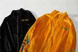 2 pieces set men embroidery velvet zipper jacket and elastic waist loose straight pants sweatsuit hip hop tracksuits sweatsuit unique default style 4317