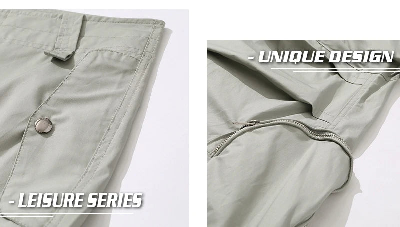 rainbowtouches fashion classic brand mens cargo pants casual zipper pocket design trousers loose straight tooling style overalls unique cargo style 4413