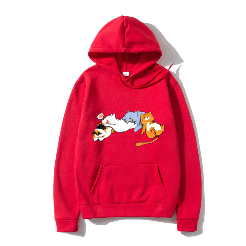 Autumn Winter Womens Hoodies Japan Fashion Women Clothing Cartoon Prin
