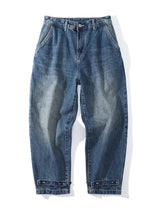 rainbowtouches fashion brand pants men wash jeans unisex wide straight leg loose retro overalls casual superior quality trousers unique jeans style 4888