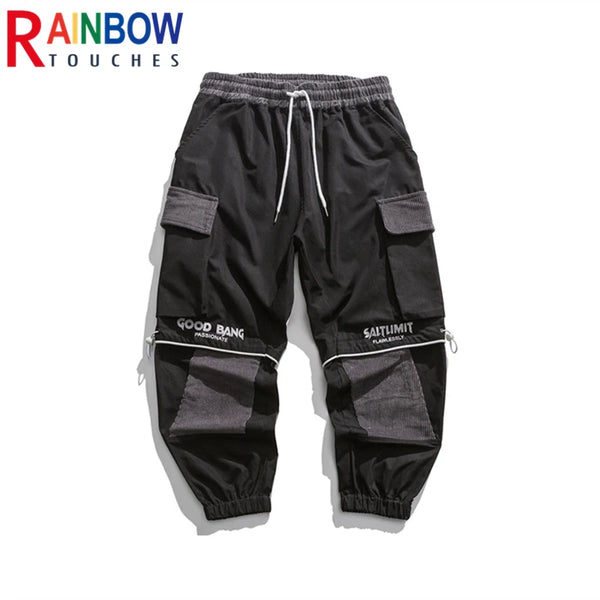 rainbowtouches 2022 tidal current brand mens pants fashion high street wear trousers loose straight safari style overalls man menswear bottoms